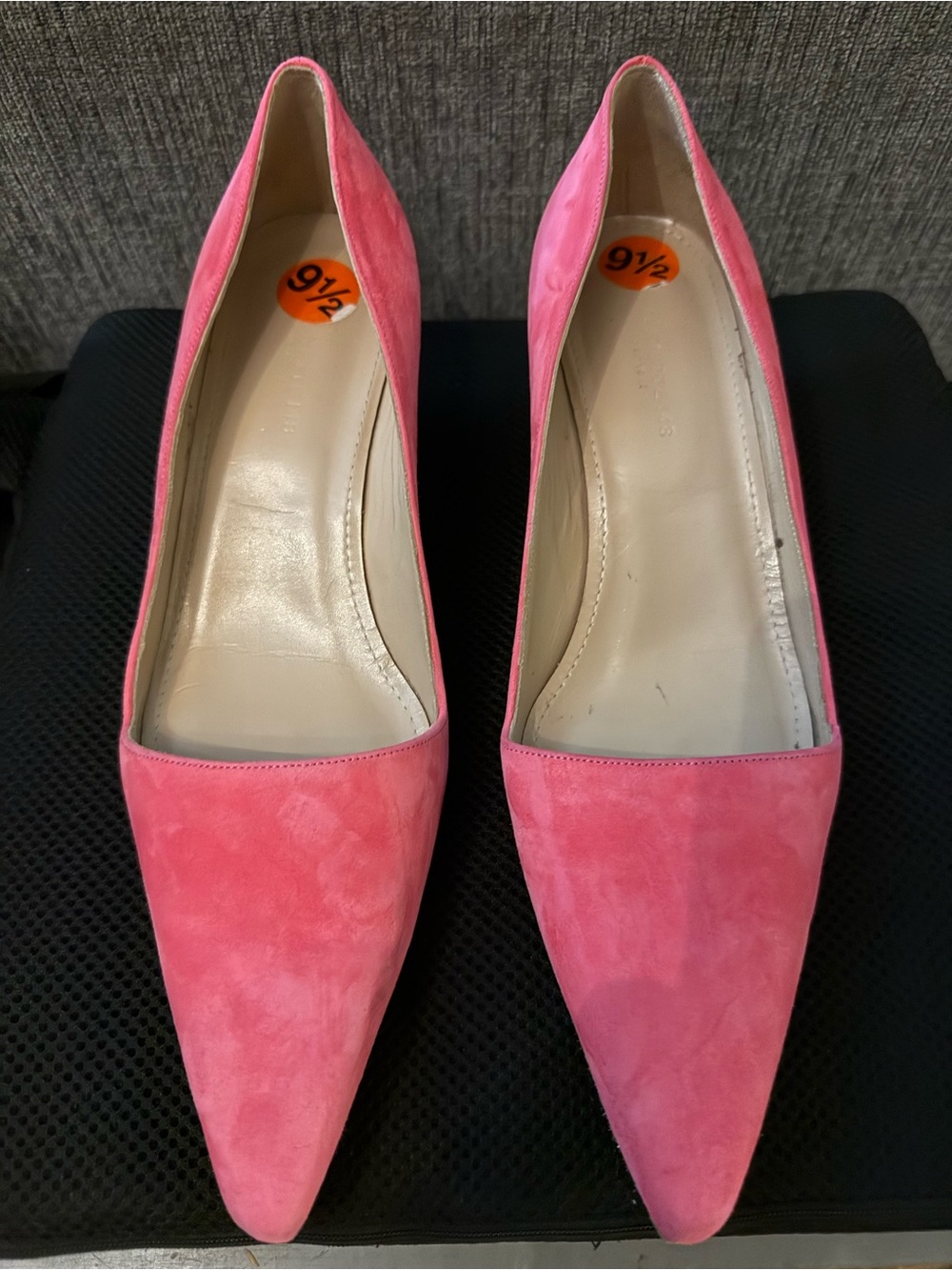 Lafayette 148 suede pink pumps in pink/salmon pink